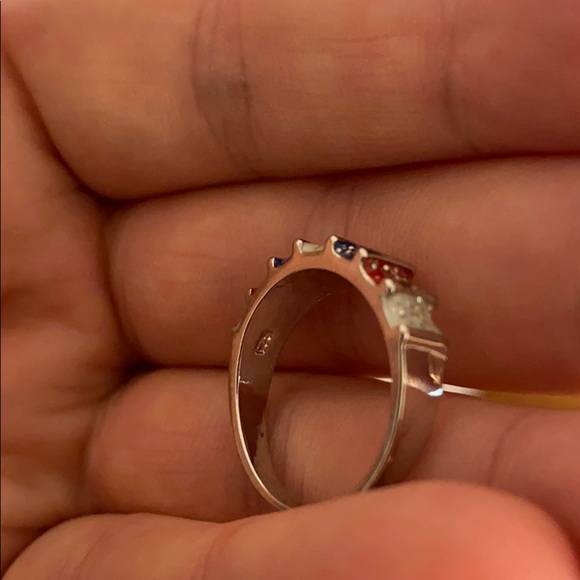 New 925 Silver Filled Multi-color Opal  Ring - Picture 3 of 3